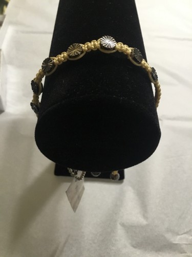 Bracciale tessuto perline - tessuto,